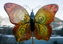 Load image into Gallery viewer, Hand Silkscreened Fused Glass Butterflies