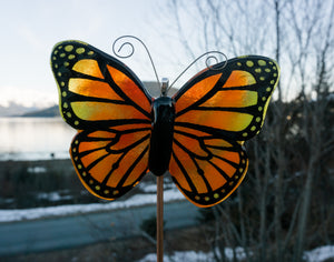 Hand Silkscreened Fused Glass Butterflies