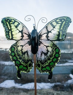 Hand Silkscreened Fused Glass Butterflies